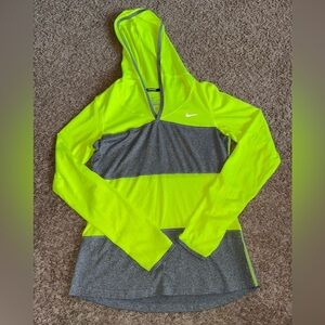 Nike Lime Green and Gray Pullover